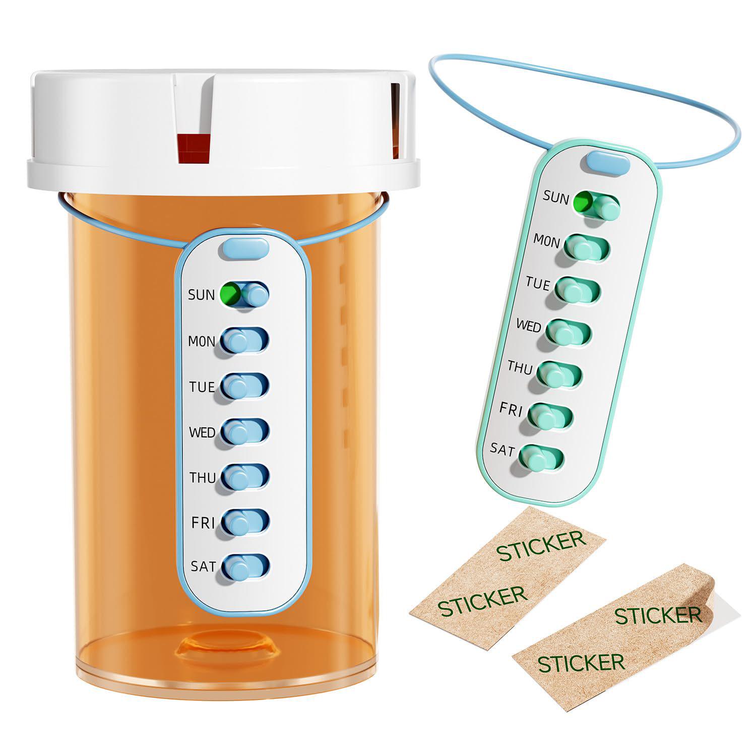 

Weekly AM/PM Medication Reminder Pill Box - Large Capacity Dispenser
