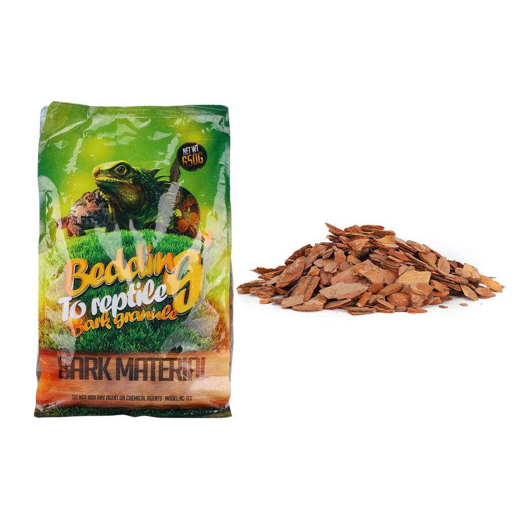 650g Beutel Wald-Gelände Rinde Feine Chips Natürlicher Holzstamm Gelände Substrat für ReptilienKleine Partikel