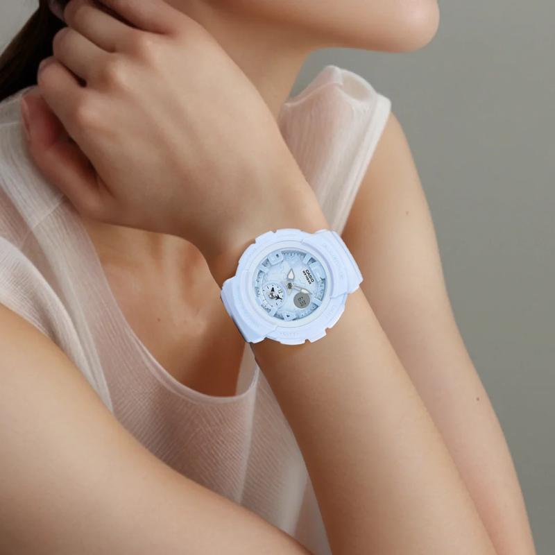 Casio BABY-G Beach Watch Blue Women's Waterproof and Shockproof Student Quartz Watch Quartz Movement Resin Strap Japanese and Korean BGA-190BC-2B