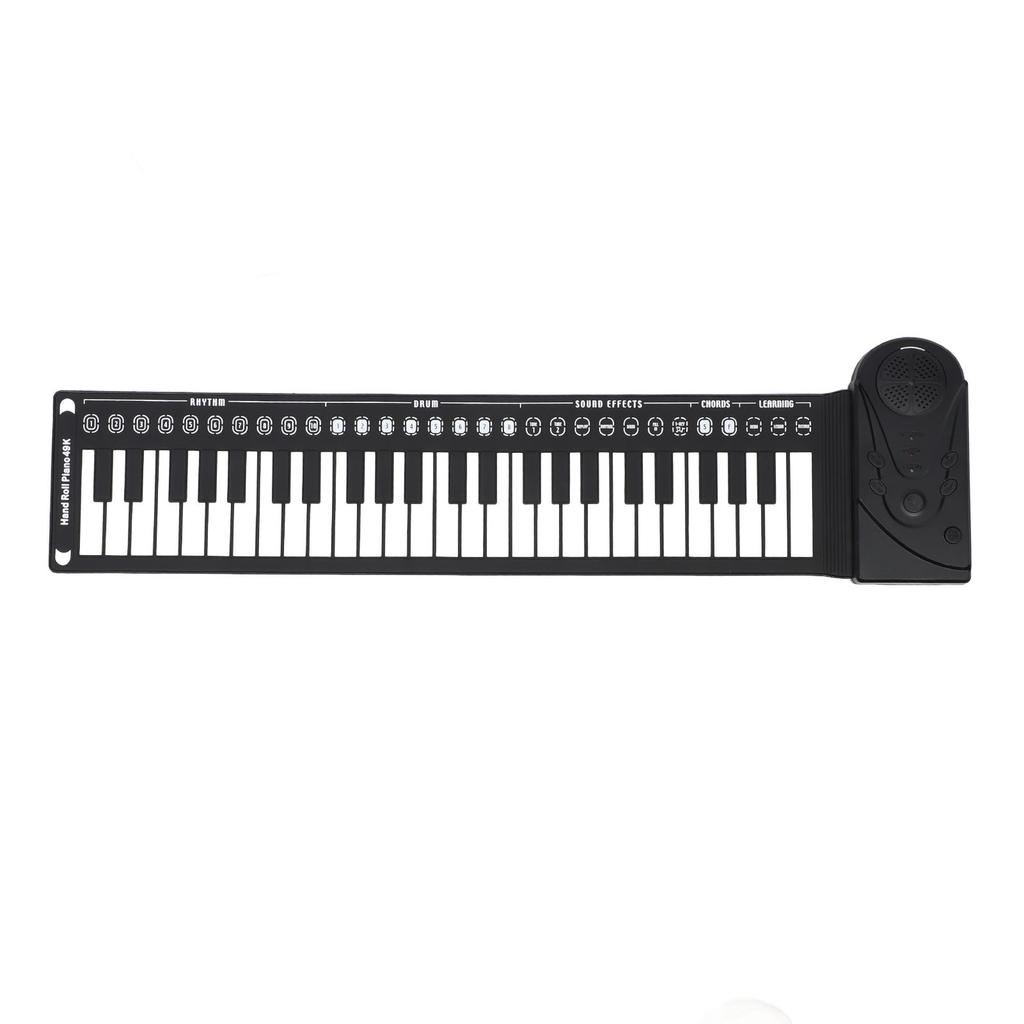 Rolling 49 Key Speaker Keyboard Portable Multifunctional 49 Keys Folding Electronic Keyboard for Training