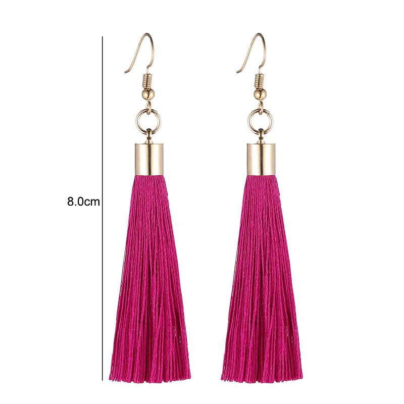 LOVBEAFAS Fringe Tassel Earrings For Women Gold Color Vintage Long Drop Dangle Earrings Fashion Wedding Jewelry Party Gift