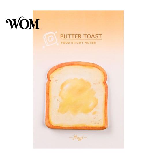Unique Stick Notes Note Pads, Funny Toast Bread Cookie Cheese Design Cute Notepad, 30 Pad Sheets/Pad Self Memo for Home Office Notebook Bookmarks