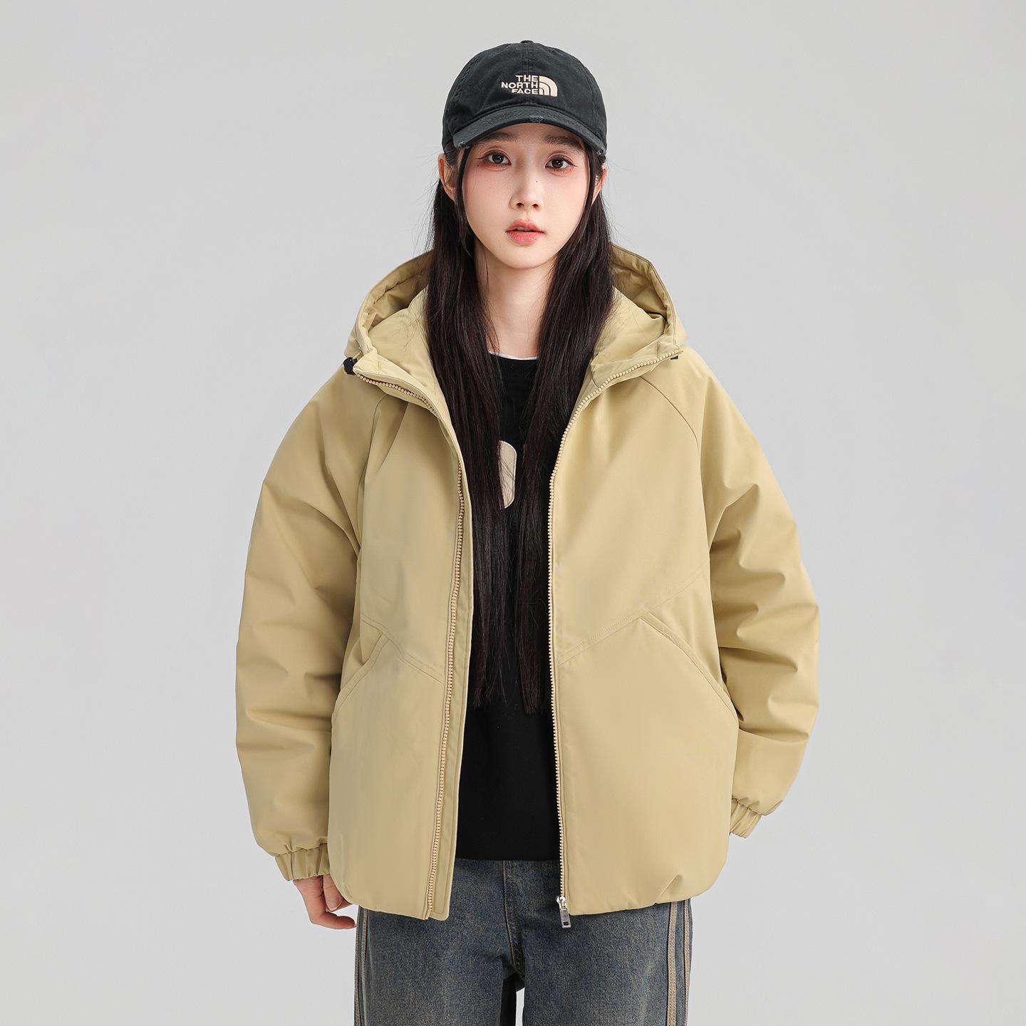 

2025 Unisex Japanese Style Hooded Winter Jacket - White Duck Down, Warm & New Arrival S хакі