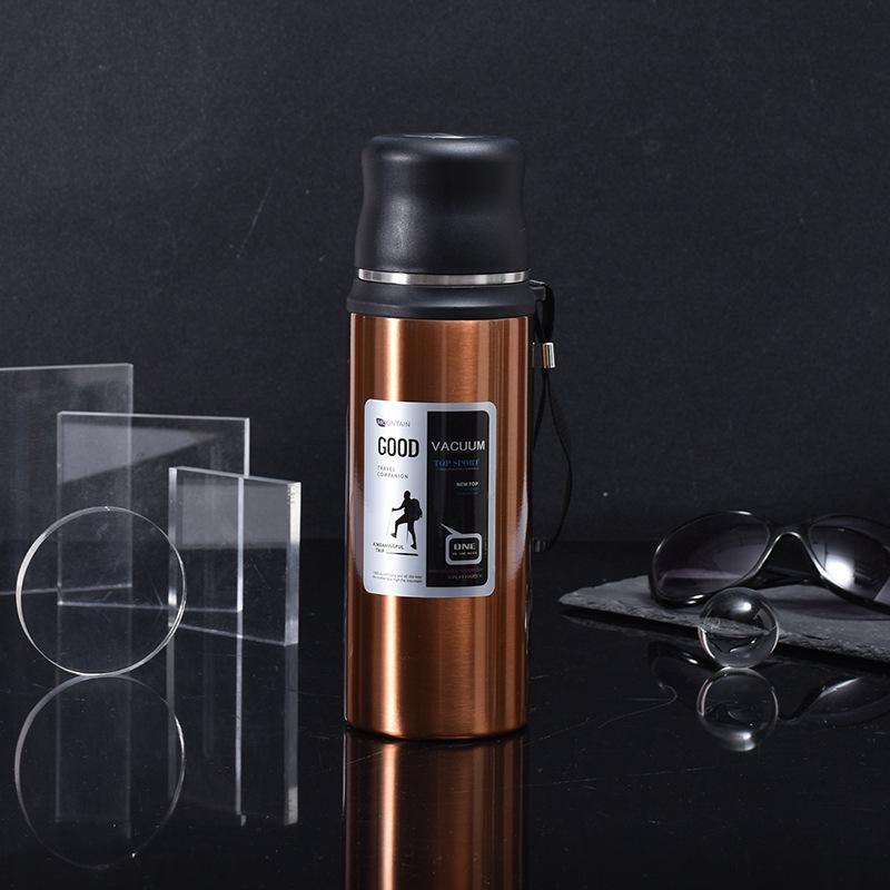 The new stainless steel portable large-capacity full-class bullet thermos cup with a double lid can be shipped in stock.