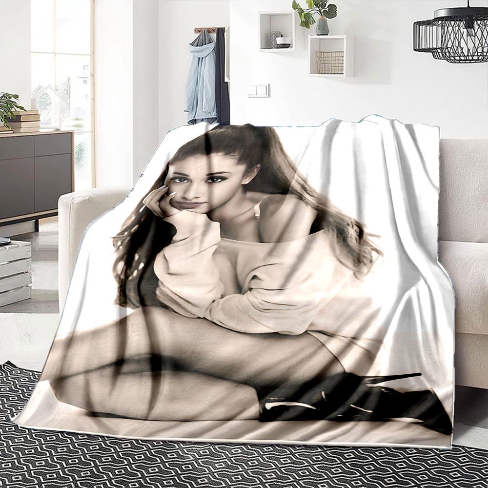 Ariana Grande'S Fashion Style Blanket Soft Throw Blanket For Home Bedroom Bed Sofa Travel Office Solid Christmas Blanket