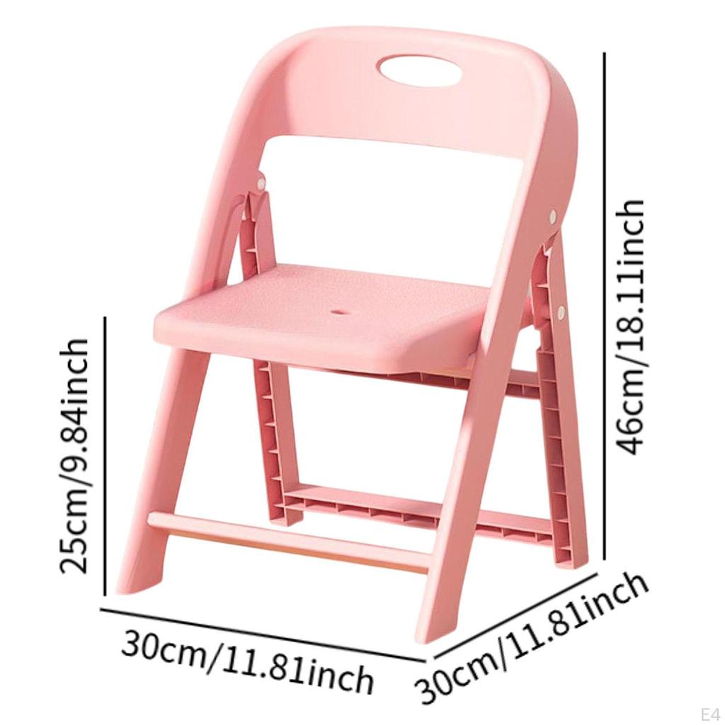 Kids Chair Child Seat Study Anti Slip Lightweight School Stack Folding for Nursery Home