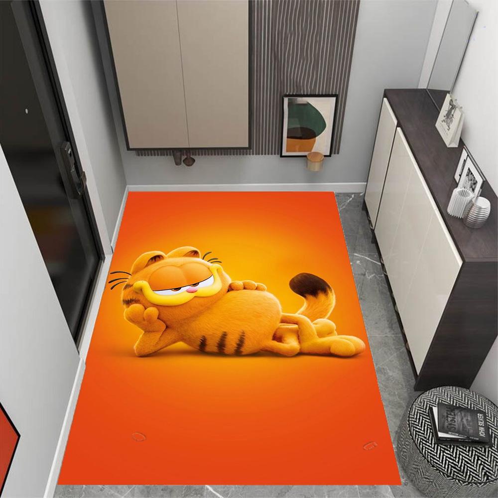 Tappeti Antiscivolo a Tema 'L'Avventura Accogliente di Garfield' - Arredamento per la Casa in Poliestere, Adatti per Camere da Letto, Soggiorni, Ingressi, Studi e Decorazioni