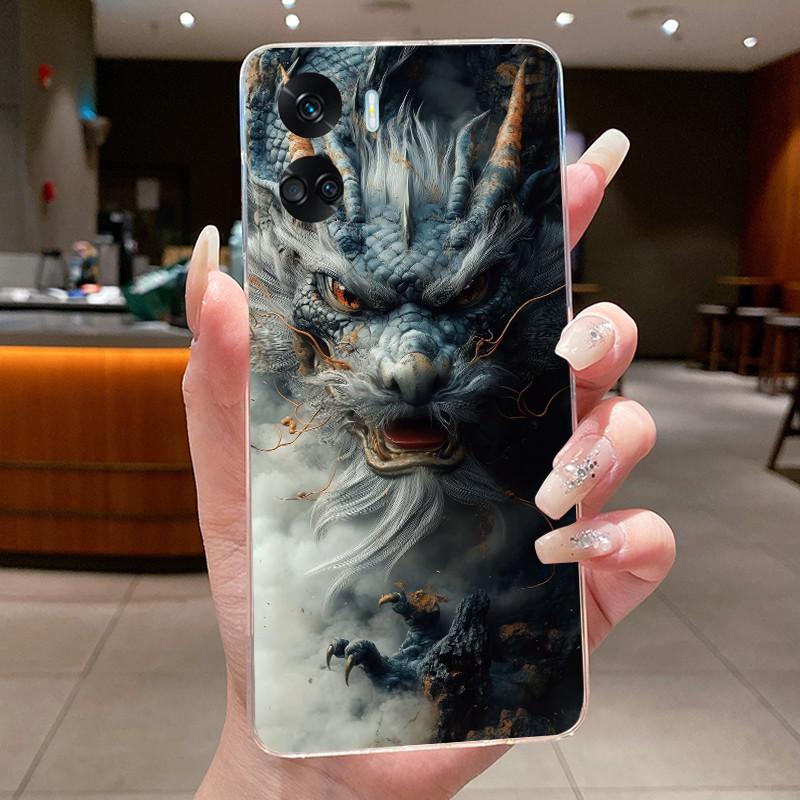 Casing For Honor 90 Lite 5G 2023 Phone Case Luxury Dragon Cute Cat Cool Boys Girls Clear Soft Shell For Honor 90Lite Case Cover