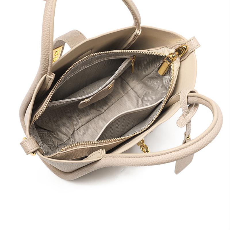 Äkta läder Liten Väska Kvinnor Mini Handväska 2023 Ny Äkta Läder Damväska Hinkväska Dam Sommarhandväska Messenger Bag