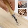 Sada řezbářských nástrojů pro linoryt s 5 čepelemi, DIY nástroj na řezání linorytových desek, Stamp carving tool accessories, Umělecké a sochařské potřeby