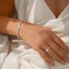 Light Luxury Earrings Bracelet Necklace Ring  Set Minimalist Crystal Earrings Chain Set  Party Gift