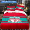 Liverpool Football Club 3 Pezzi Biancheria da Letto, Include 1 Federa per Piumone e 2 Federe Perfetta per Natale, Ideale per Camera da Letto, Dormitorio