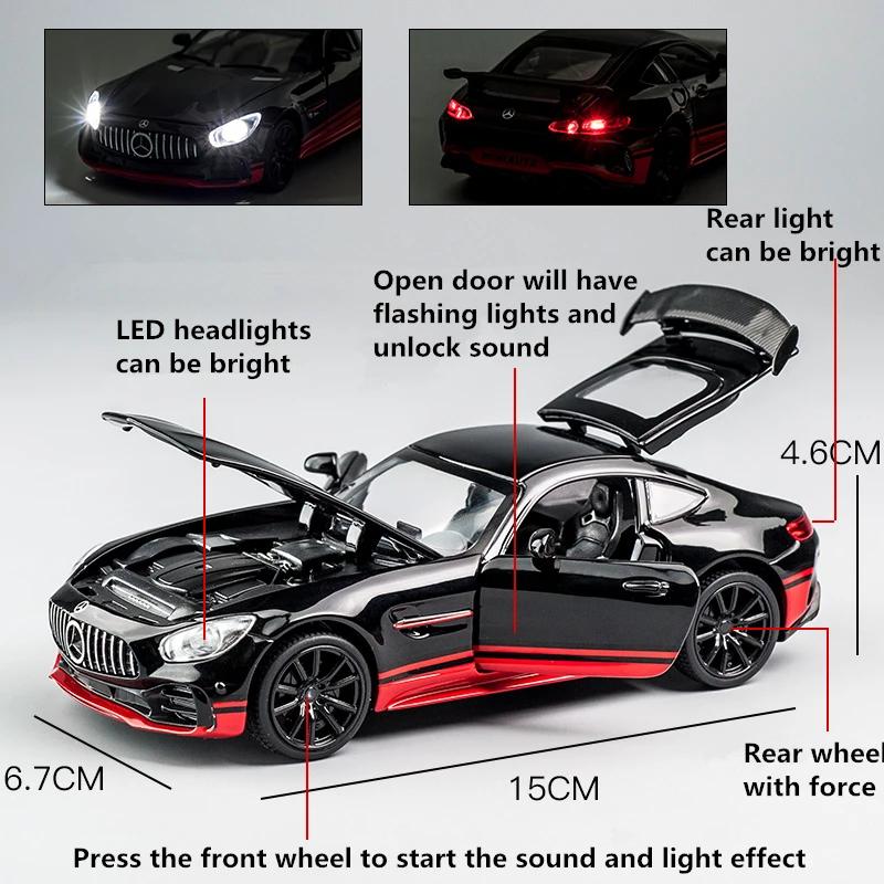 1/32 BENZ AMG GTR Car Model GT Metal Alloy Diecast Car Model Super Car Diecasts & Toy Vehicles Pull Back Car Toys for Children