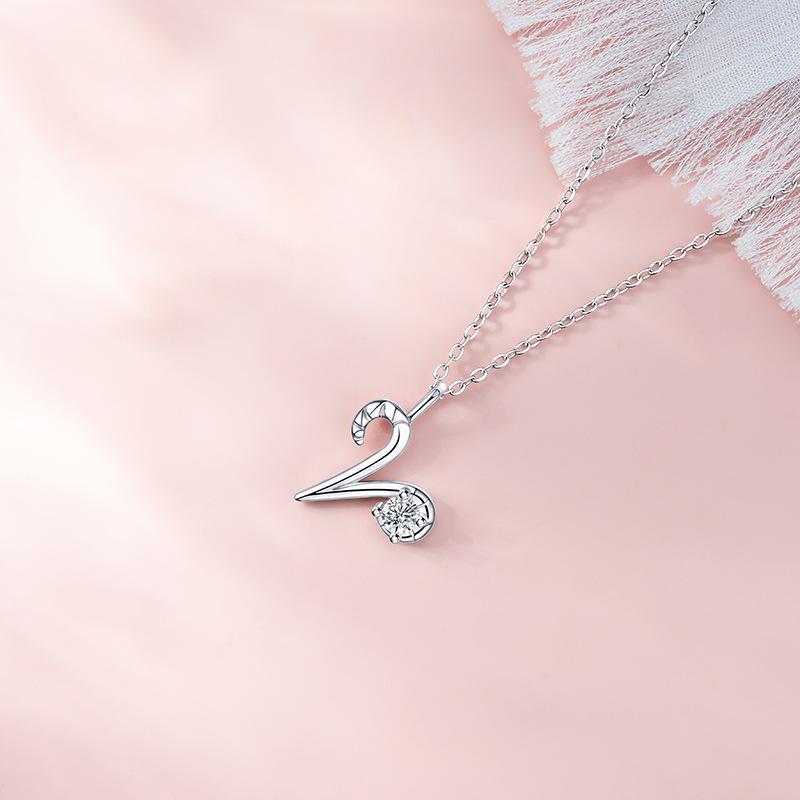 Original Design Zwölf Sternbilder Serie Widder Halskette Damenmode Leichter Luxus Nische Edelstahl Schlüsselbeinkette