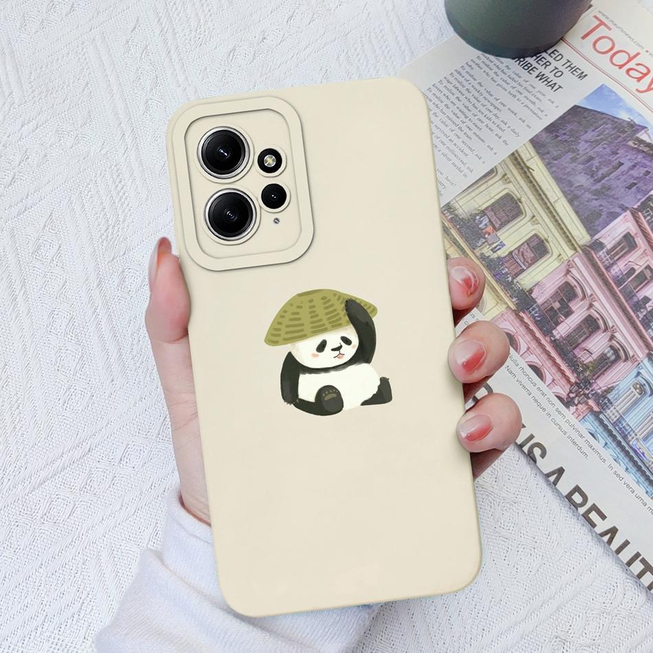 Cases For Xiaomi Redmi Note 12 12S 4G 5G Cute Patterned Liquid Silicone Anti Knock Back Cover For Redmi Note 12 S Funda Bumper