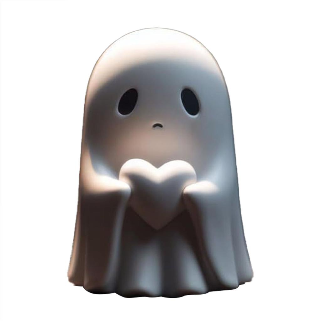 Cute Ghost Figurine Spooky Resin Statue All Hallows Day Porch Indoor Home Decoration