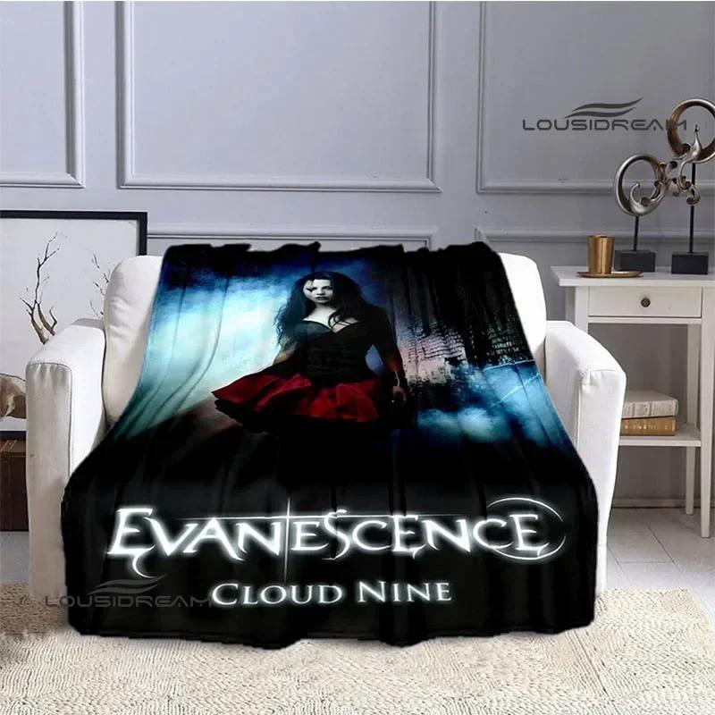 EvaneScence Band Retro Printed Blanket Fashion Warm Blankets Flannel Blanket Bed Linings Home Travel Blankets Birthday Gift