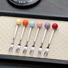 1 Set of Stainless Steel Household Kitchen Dessert Cake Fruit Sign Fruit Fork Storage Jar Set Fruit Fork Suitable for Weddings, Banquets, Gifts