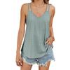 Damen V-Ausschnitt Ärmellos Locker Geschnitten Camisole Top Lässiges Einfarbiges Tanktop
