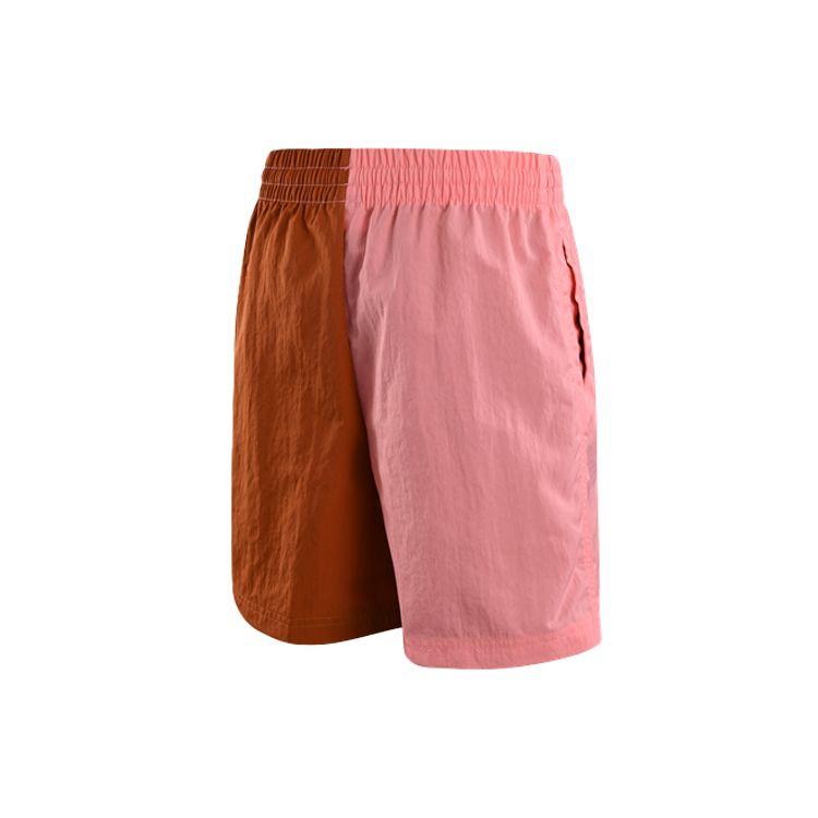 Nike Color Block Logo High Waist Drawstring Kids Shorts Kids Shorts Dark-Red-Brown FB1327-246