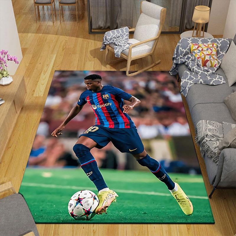 1pc Moroccan Football Player Rug, Office Carpet Indoor Outdoor Entrance Doormat, Non-Slip Soft And Comfortable, Living Room. DT70704