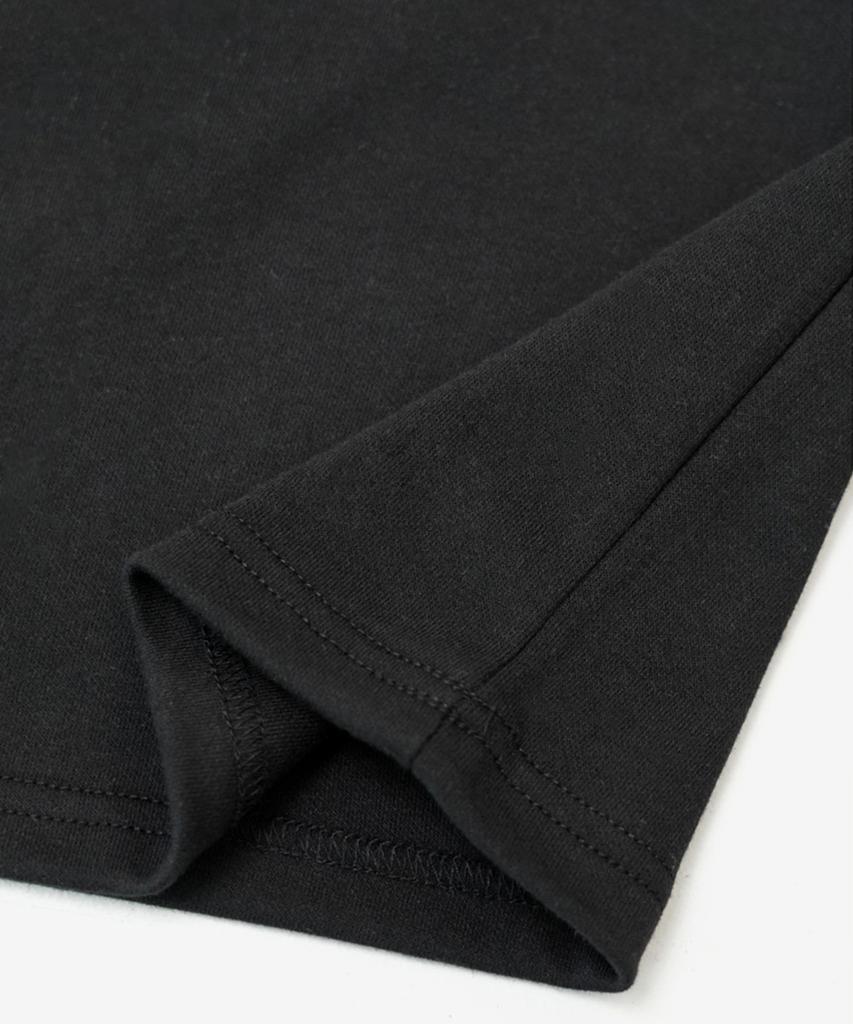 UNDEROFF Layered Crew Neck Long Sleeve University T-Shirt Black