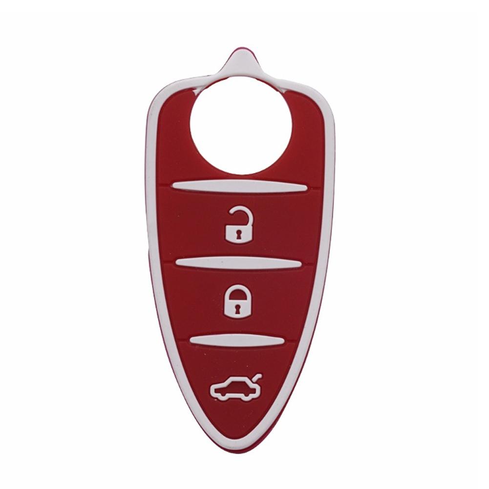 

3 Buttons Car Remote Key Shell Key Pad Rubber for Alfa Romeo 156/159 /mito/giulietta/gt/4c темно-красного