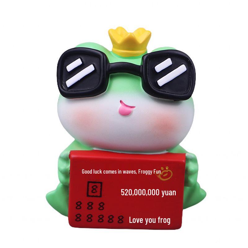 Cute Frog Desk and Car Ornament - 2025 New Style Decompression Decoration