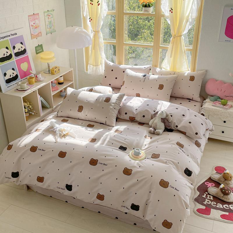 Elegant Blue Floral Pattern Duvet Cover Set 100% Cotton Soft Skin Friendly Queen Size Bedding Set Comforter Cover Pillowcases
