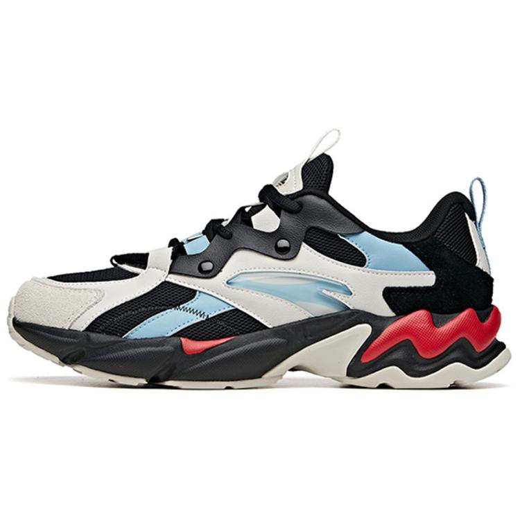 

New Anta Cushioning Anti-Slip And Wear-Resistant Lightweight Rebound Low-Top Running Shoes Men s Black Gray Red 912045580-4 40.5