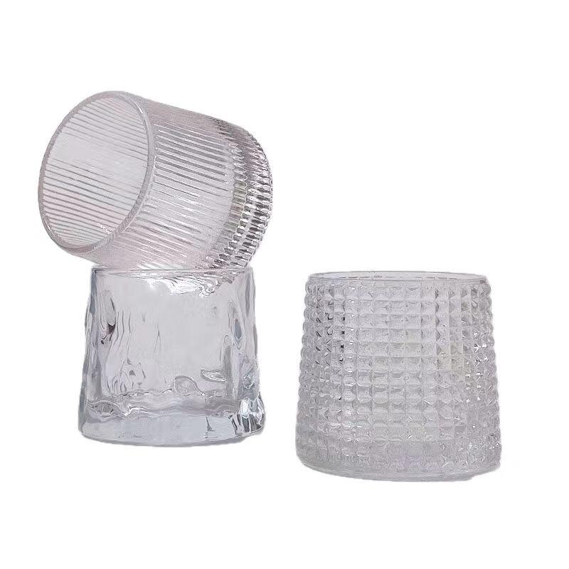 Creative Vertical Stripe Whiskey Glasses - Set of 4