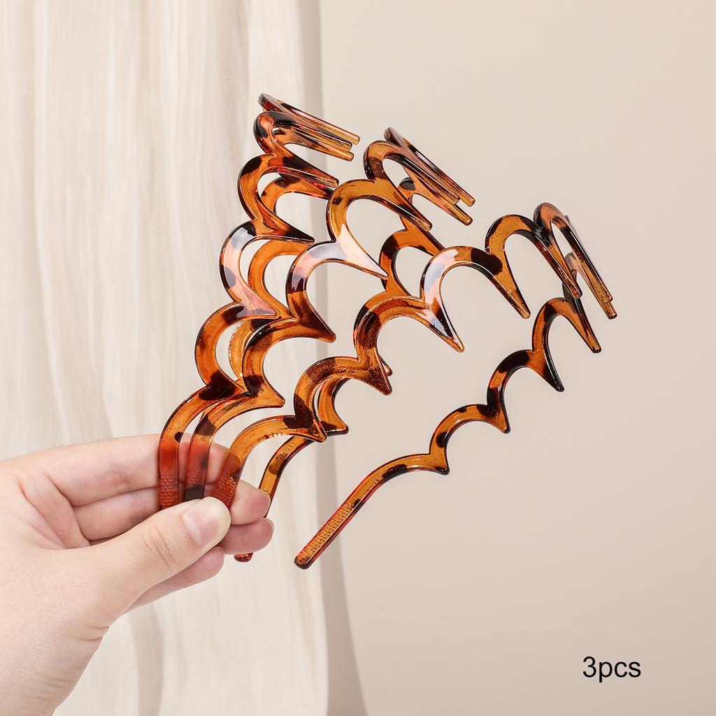 3 Adet Siyah Dalgalı Taraklı Saç Bantı, Kaymaz Moda Zikzak Saç Bantları, Kadın Kızlar için Saç Aksesuarı