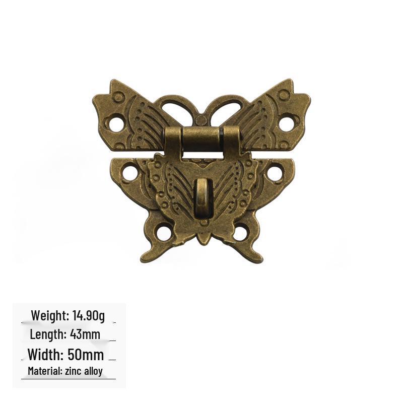 Jingmao Antique Butterfly Latch Wooden Box Accessory