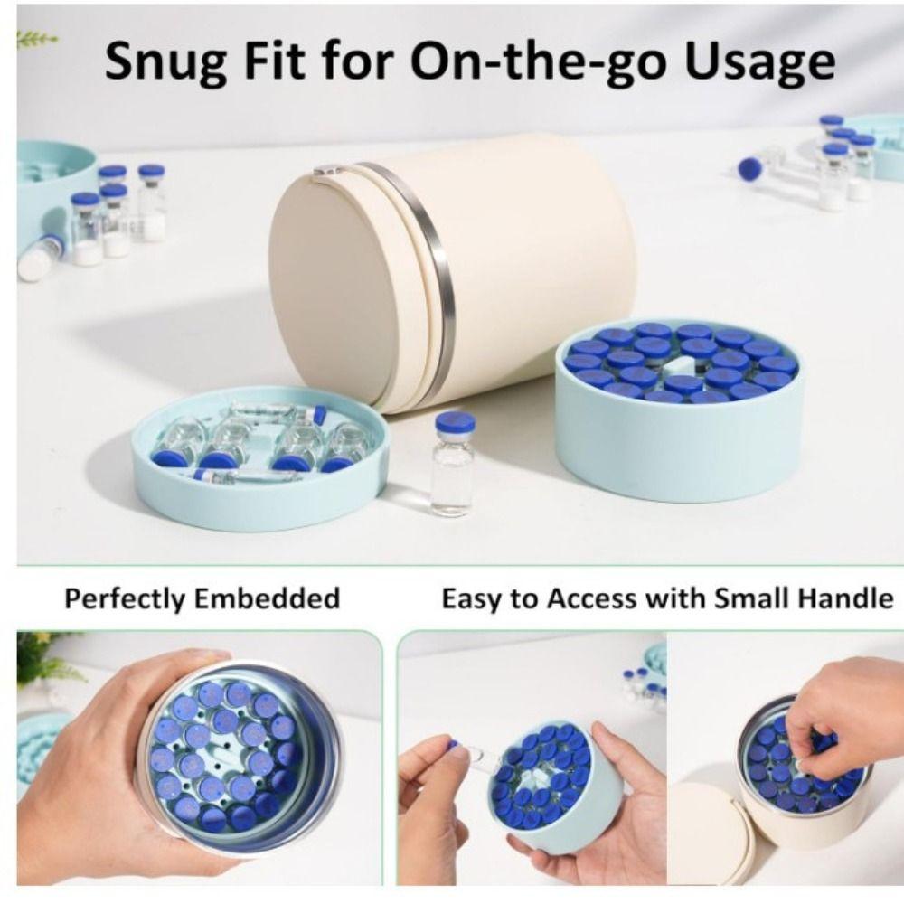 2/3Pcs Leak Free Vial Storage Inserts Reusable Leak-Proof Food Jar Inserts Easy to Clean and Reusable 3ml Vial Size