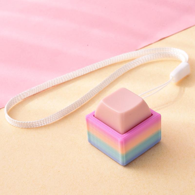 Portable Pocket Stress Relieving Toy with Button Lanyard Anxiety Alleviation for Daily Commute Travel Gifts