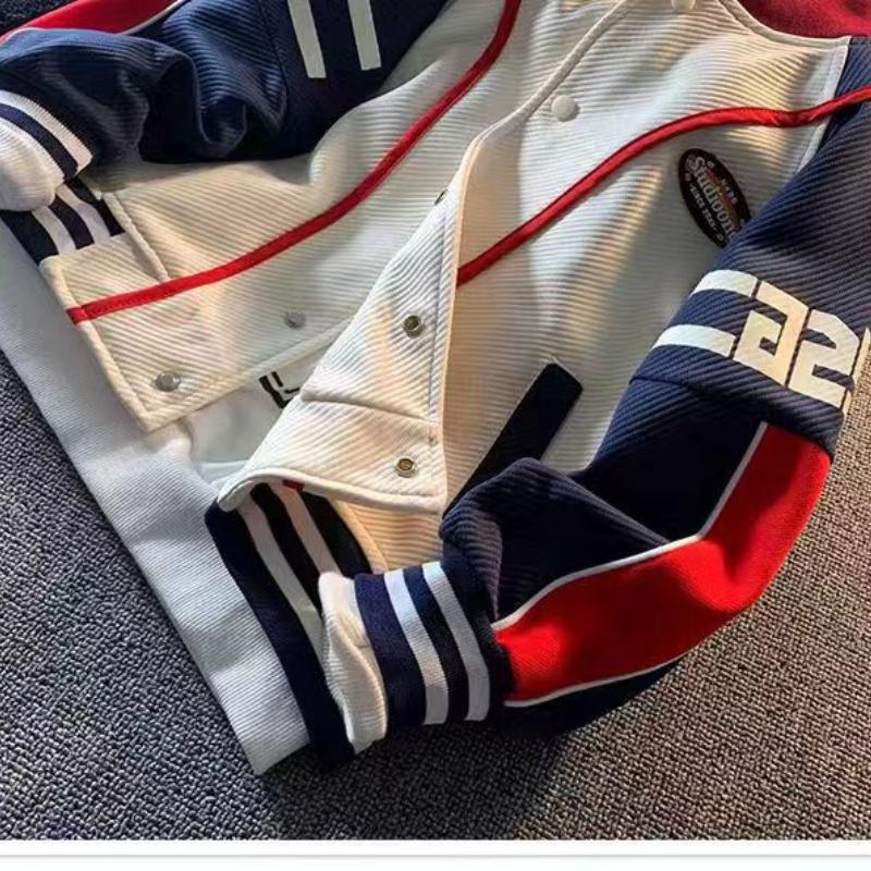Jesień i Zima Chłopięcy Strój Baseballowy Chłopcy Wiosna Moda Dziecięca Modny Styl Preppy Łączona Kurtka Baseballowa