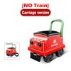 Kids Electric Train Can Manned Christmas Diecast Train Rail Track Car with Music Light Train Cabin Baby Walker Stroller Kids Toy