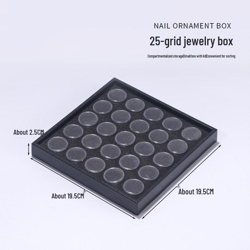 Nail Art Rhinestone Storage Box - Transparent Large Capacity 50 Compartments with Lid for Rhinestones Jewelry 1130₽