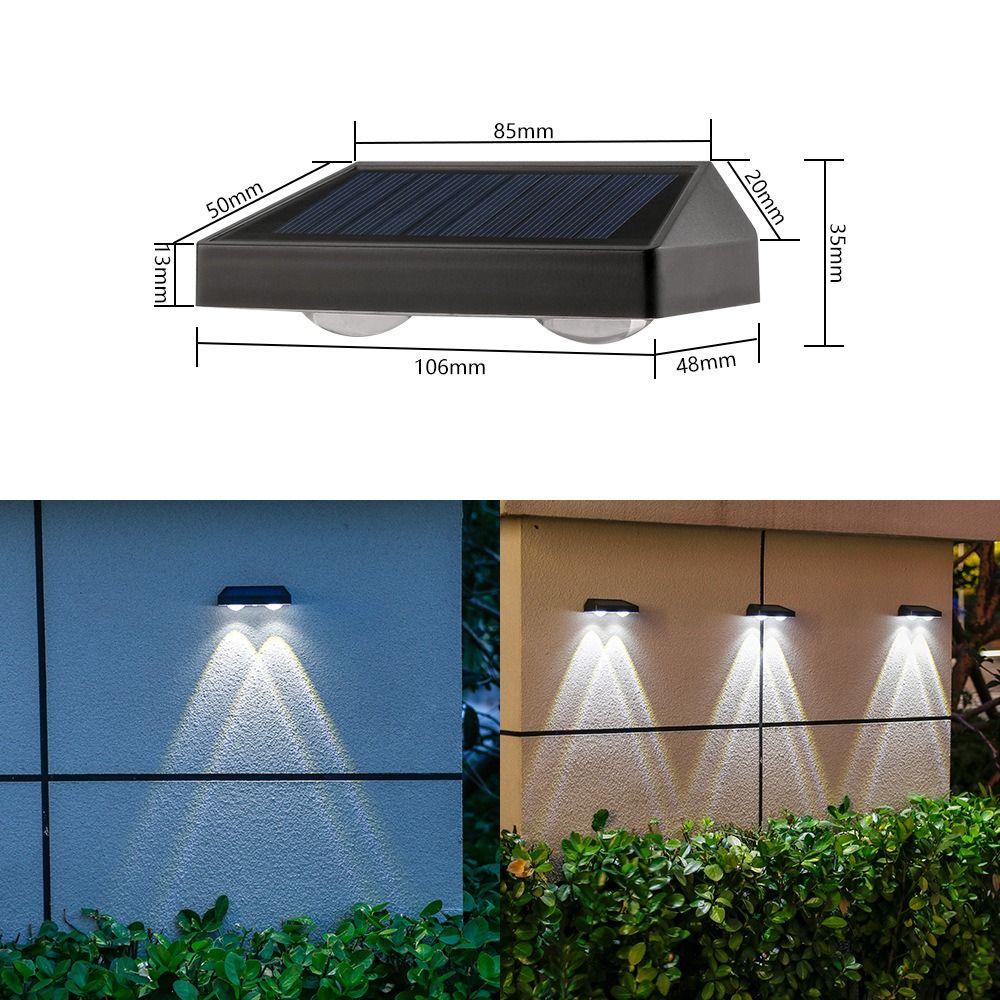 2LED Yard Atmosphere Wall Lights 3LED Solar Wall Lights Waterproof Solar Wall Lamps  Courtyard