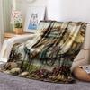 1PC Fish hook  Print FlAannel Blanket, High quality Comfortable for All Seasons, Home Decor, Warmth and Comfort