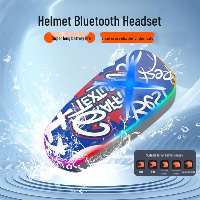 Bluetooth Helmet Earbuds - Long Battery, Heavy Bass, Waterproof, Noise Cancelling, HD Calls K15