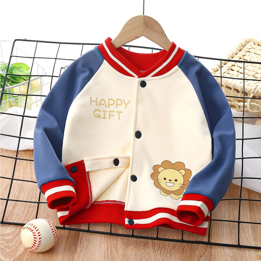1-6T Spring Kids Jacket Boy Coat Autumn Baseball Uniform Cotton Light Outerwear Baby Toddle Child Outerwear