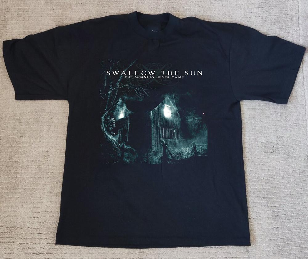 Swallow the Sun Band The Morning Never Came Black Cotton T Shirt  Unisex T-Shirt S
