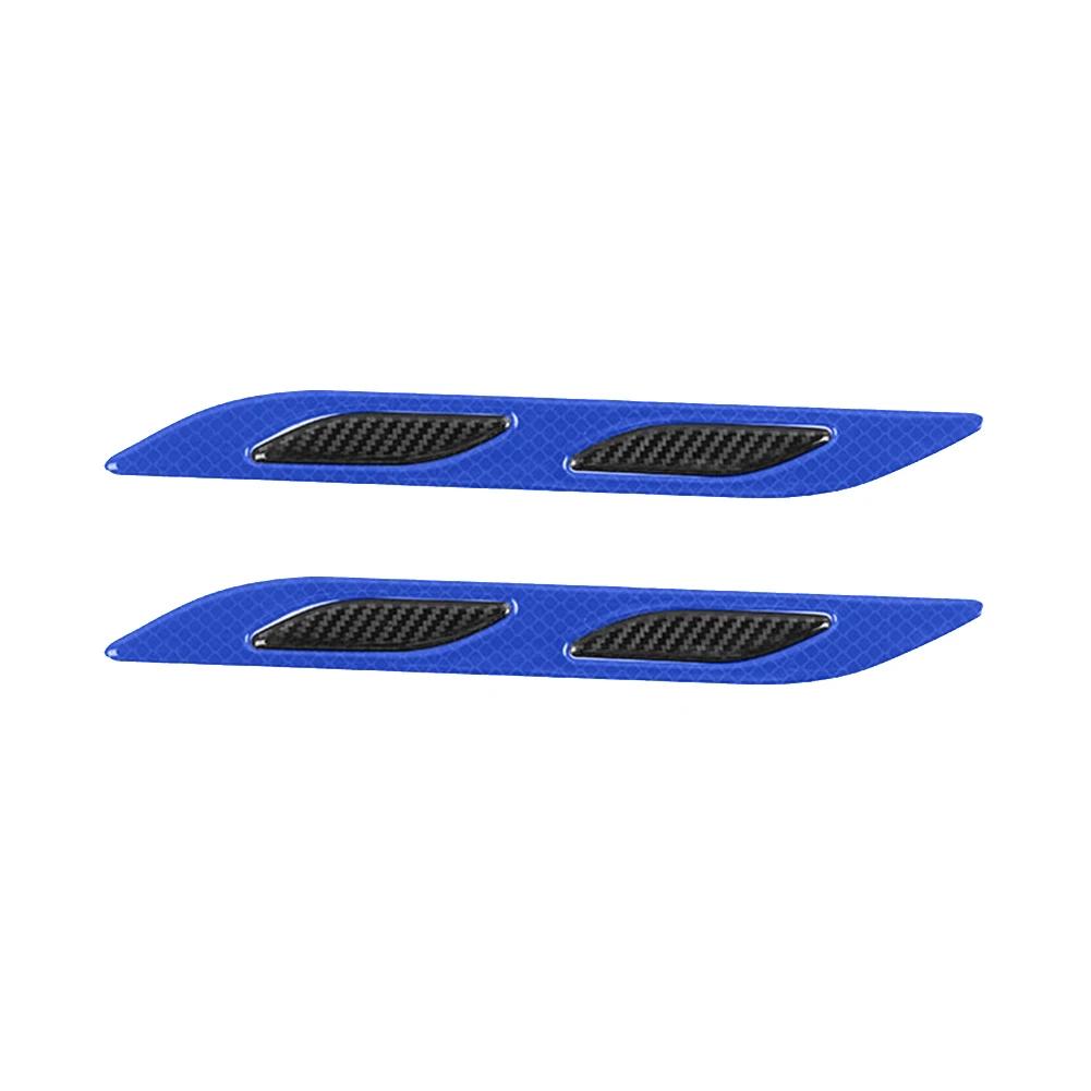 2 szt. Uniwersalne naklejki samochodowe z włókna węglowego na zderzak, odblaskowe paski, ciężarówka, motocykl, naklejki ostrzegawcze anty-zarysowania