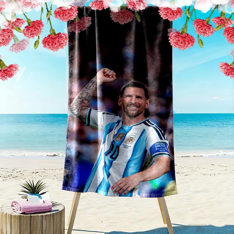 Asciugamano da Spiaggia con Stampa di Messi, Asciugamano Grande Morbido ad Asciugatura Rapida per Spiaggia Campeggio Nuoto