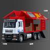1/32 Scale Container Truck Model with Music and Light,Openable Door,Realistic Vehicle Toy Ornament,Alloy Model Inertia Truck,Pull Back,Birthday Gift