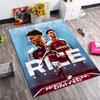Tappeto Antiscivolo Logo Stadio West Ham United Zerbino da Pavimento Calcio Tappeto Morbido per Soggiorno Camera da Letto Decorazione per Tifosi Regalo per Sostenitori