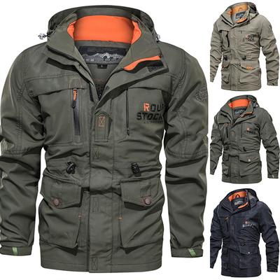 Herren Bomberjacke Militärische Taktische Oberbekleidung Herbst Winter Multi Pocket Wasserdichte Mäntel