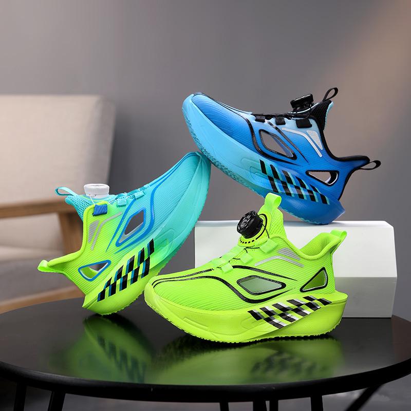 2026 Boys' Breathable Mesh Sports Shoes with Soft Sole & Rotary Buckle