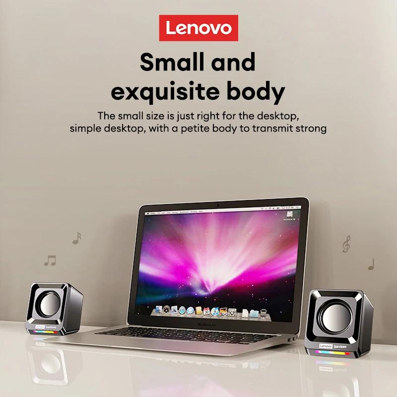 Original Lenovo A01 Wired Wireless Speaker Low Latency With Rich Bass Soundbox For Phone Computer Loud Speaker